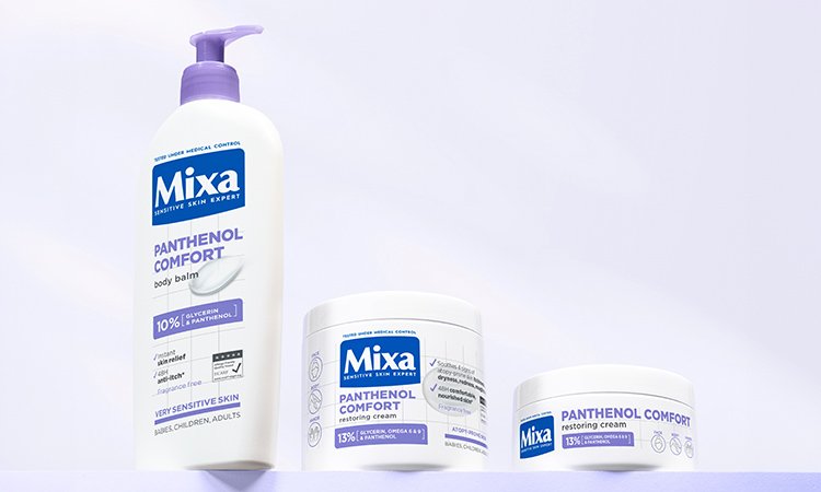 Abbildung der Panthenol Comfort Serie von Mixa Abbildung der Panthenol Comfort Serie von Mixa