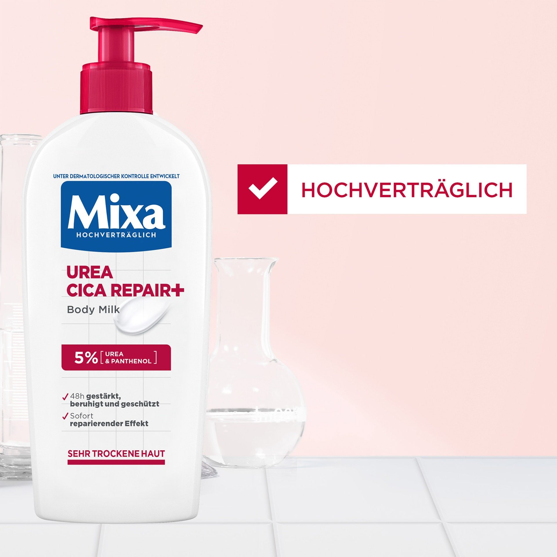 Mixa Intensiv Nährende Körpermilch – Für Trockene Haut, Mit Allantoin & Sheabutter, 400 Ml