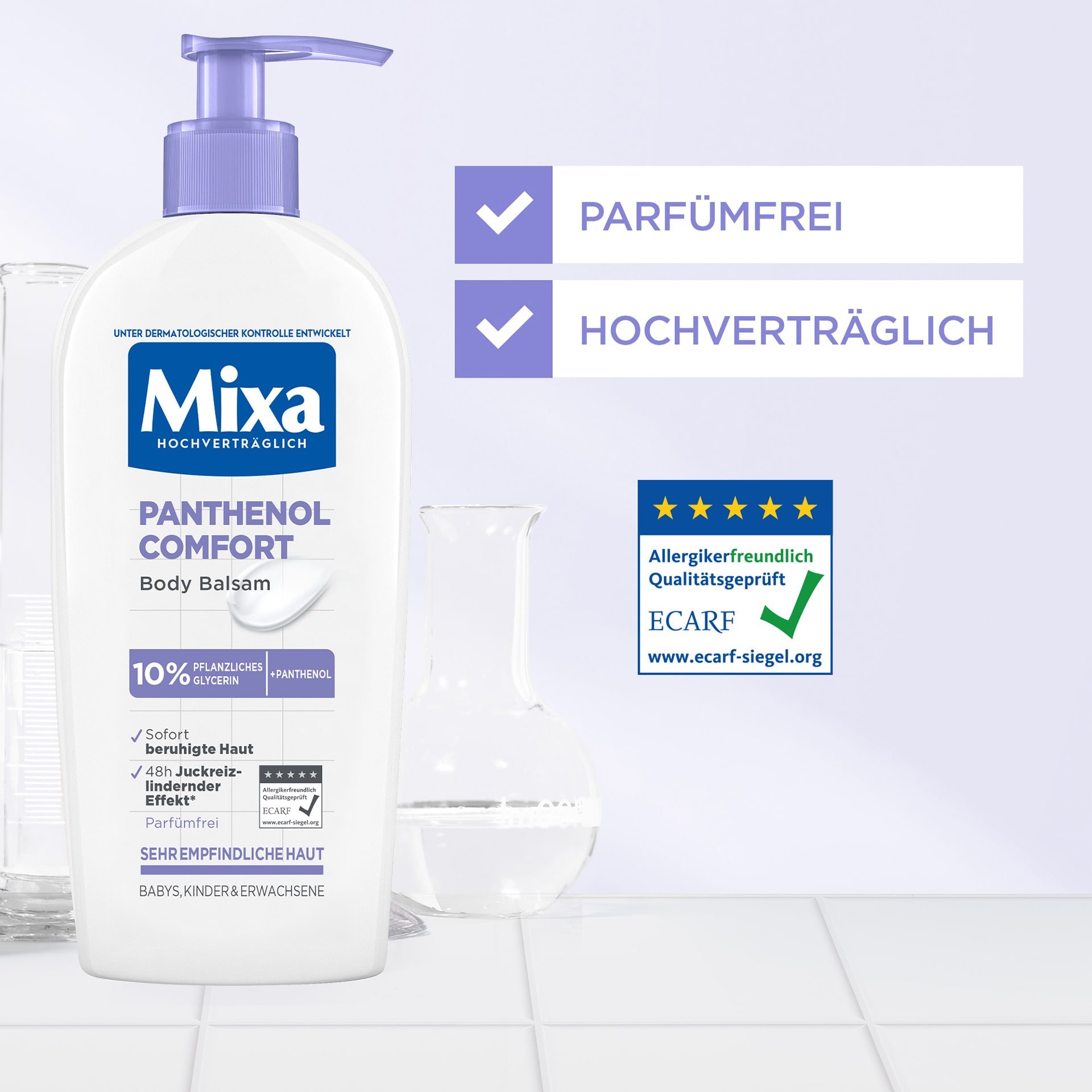 Panthenol Comfort Body Balsam für sehr empfindliche Haut | Mixa