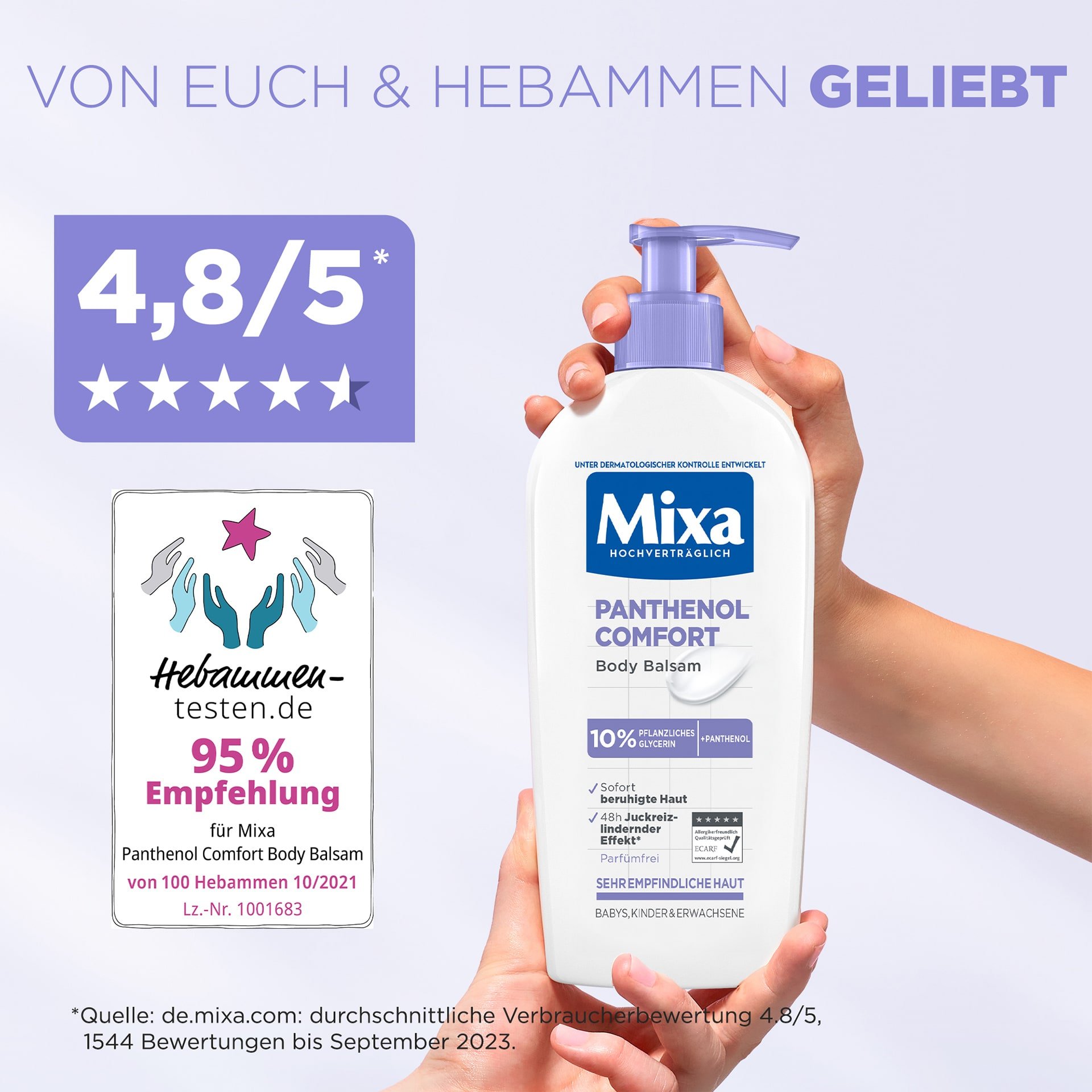 Mixa Panthenol Comfort Soothing Body Lotion for skin prone to atopy 400 ml  - VMD parfumerie - drogerie